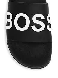 Boss hugo boss logo, hugo boss fashion brand luxury goods factory outlet shop, like a boss, text, fashion, logo png. Hugo Boss Boss Logo Slide Sandals Saksfifthavenue