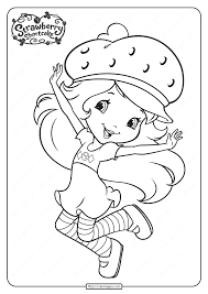 Free lemon meringue fixing her hair in front of the mirror coloring and printable page. Printable Strawberry Shortcake Coloring Pages 14
