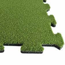 If you use a vacuum cleaner, make sure that the artificial grass is dry before you start. Indoor Athletic Grass Padded Interlocking Tile Turf 23x46 Inch 15 Mm