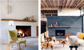 Brick fireplace in mid mod : Mid Century Fireplace Design Whaciendobuenasmigas