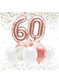 Dies ist der moment, wenn die partei, die heraussticht. Luftballon 60 Jahre Geburtstag Jubilaum Rosegold