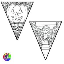 Make a fun coloring book out of family photos wi. Halloween Coloring Pages Pennant Banner Halloween Coloring Halloween Coloring Pages Coloring Pages