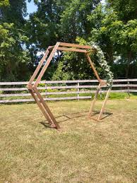 8ft tall x 8ft wide. Wooden Geometric Wedding Arch A To Z Event Rentals Llc