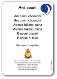 Berceuse Iroquoise Ani Couni Chaouani Paroles Illustrees A Imprimer Gratuitement Comptines Chansons Comptines Chansons Pour Enfants
