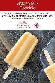 Golden Milk Popsicle Recipe Cancer Recipes Cancer Fighting Smoothies Recipes Foods For Cancer Patients