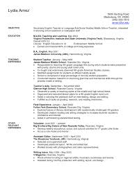 beginner example of teacher resume