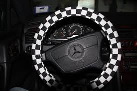 Black And White Steering Wheel Cover Black And White Checkers Wheel Cover Steering Wheel Cover Etsy Cute Car Accessories Steering Wheel Cover Car Accessories