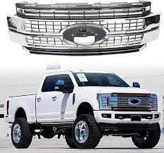 Amazon Com 7blacksmiths Satin Aluminum Platinum Grille Compatible With 2017 2019 F 250 F350 F 450 Super Duty Automotive In 2021 F250 Grilles Ford F250
