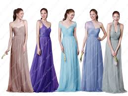 Long Chiffon Convertible Multi Way Prom Bridesmaid Dresses Uk Angel Fashion Ltd
