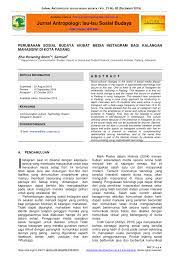 Jurnal di terbitkan dua kali dalam setahun, yaitu pada bulan desember dan juli. Pdf Perubahan Sosial Budaya Akibat Media Instagram Bagi Kalangan Mahasiswi Di Kota Padang