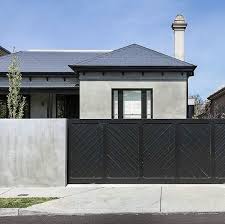 Modern exterior veneer stone home driveway gate design rustic buff. Top 60 Best Driveway Gate Ideas Wooden And Metal Entrances