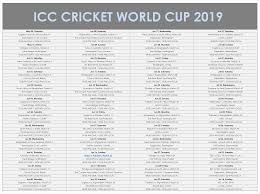 Image Of 2019 Cricket World Cup Matches World Cup