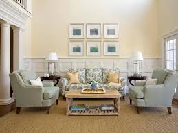 It is amazing how the color blue can transform the feel of a room. Traditional Living Room With Pastel Blue And Yellow Furnishings Hgtv