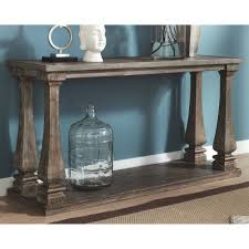 Johnelle Sofa Table Gray Signature Design By Ashley Sofa Table Dining Room Server Elm Veneer