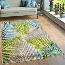 Grüne teppiche sind in vielen unterschiedlichen farbtönen erhältlich. Teppich Urban Jungle Beige Grun Blau Teppichcenter24