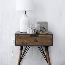 Industrial Side Table Iron Wood Table Bedside Tables Design Vintage Bedside Table Design Vintage Industrial Furniture Industrial Side Table