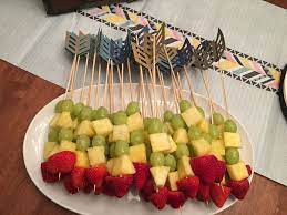 Arrow Fruit Skewers Baby Shower Woodland Theme Baby Shower Food Baby Shower Woodland