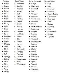 Describing Hair Book Writing Tips Writing Tips Writing Words