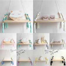 The latest on our store health and safety plans. Wall Hanging Shelf Wood Rope Swing Shelves Baby Kids Room Storage Holder Decor Buy At A Low Prices On Joom E Commerce Platform