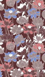 Pattern With Lotus Flowers Seamless Vector Drawing For Fabric Wallpaper Packaging Floral Drawing Drawings Wallpaper