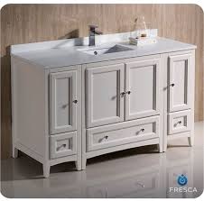 Free shipping on all orders! Fresca Oxford Single 54 Inch Transitional Modular Bathroom Vanity Antique White