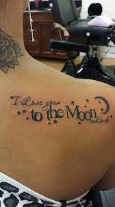 I Love You To The Moon And Back Tattoo By Paco Garcia To The Moon And Back Tattoo Tattoos For Daughters Back Tattoo