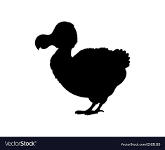 Mauritius Dodo Silhouette Prehistoric Bird Extinct Vector Image On Vectorstock Illustration Vector Illustration Childrens Art