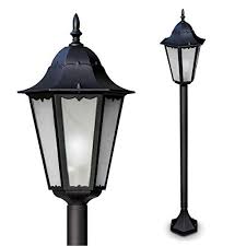 Lampadaire De Jardin Hongkong Luminaire Exterieur Noir Sur Pied Lampadaire Jardin Luminaire Lampadaire