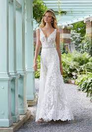 Morilee 2025 Pauline V Neckline Illusion Top A Line Wedding Dress Off White Ball Gowns Wedding Wedding Dresses Lace Wedding Dresses