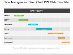 Task Management Gantt Chart Ppt Slide Template Powerpoint