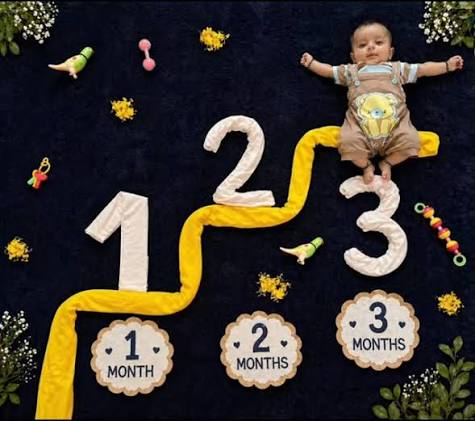 Playful 1-2-3 Number Track 3-Month Baby Milestone