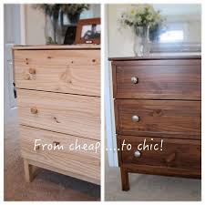 Ikea Tarva Makeover Stain Ikea Furniture Furniture Makeover Staining Furniture