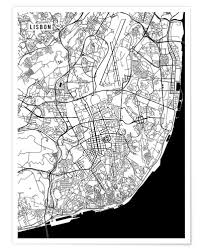 Die gesamtfläche portugals beträgt 92 345 km², mit lissabon als hauptstadt, mit einer länge von 561 km und einer maximalen breite von 218. Main Street Maps Lissabon Portugal Karte Poster Online Bestellen Posterlounge De