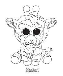 Beanie Boos Coloring Pages Slush Safari Unicorn Kung Fu Panda