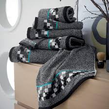 Drap de bain uni roberto neige 100 x 180. Serviette Et Drap De Bain Poivre Noir Francoise Saget