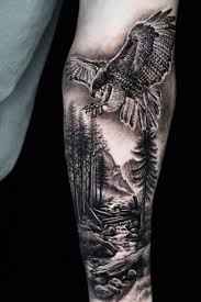 Bird Of Prey Tattoo Sleeve Forest Tattoo In 2020 Animal Sleeve Tattoo Half Sleeve Tattoos Nature Forest Tattoos