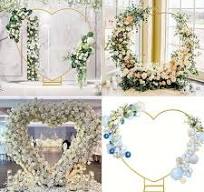 Backdrop Stand ,heart shaped Gold Metal Wedding Arch Backdrop Frame for  Parties Baby Perfect for Outdoor Weddings & Balloon Parties knotter  decoration ...