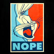 Bugs bunny gets the boid all rights go to warner bros. Looney Tunes Bugs Bunny Nope Poster T Shirt Schwarz Elbenwald