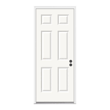 Jeld Wen 32 In X 78 In 6 Panel Primed Steel Prehung Left Hand Inswing Front Door W Brickmould Thdjw166100259 The Home Depot Steel Entry Doors Entry Doors Steel Front Door