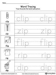 Word Tracing Ip Words Word Family Worksheets Three Letter Words Word Families