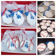 Los Angeles Dodgers Baby Shower Cookies Dodgers Baby Shower Ideas Baseball Baby Shower Cake Baby Shower Cookies