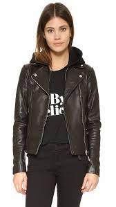 Mackage Yoana Leather Jacket In Black Natural Lyst