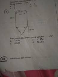 Pembahasan bangun di atas adalah gabungan tabung tanpa tutup dan kerucut tanpa alas atau selimutnya saja. Contoh Soal Bangun Ruang Gabungan Tabung Dan Kerucut Brainly Co Id