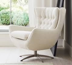 Wells Tufted Upholstered Swivel Armchair Swivel Armchair Armchair Modern Swivel Chair