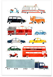 Starring owen wilson, paul newman, bonnie hunt, larry the cable guy. Cars And Lorries Poster Juniqe