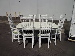 8pc Stanley Faux Bamboo Dining 6 Chairs Set Glamour Hollywood Etsy Faux Bamboo Chippendale Chairs Bamboo Dining Chairs
