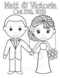 Beccy s place bride and groom wedding coloring pages groom colours coloring pages wearing a beautiful dress and suit is a dream for every couple. Personalized Printable Bride Groom Wedding Party Favor Etsy Wedding With Kids Wedding Coloring Pages Free Wedding Printables