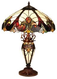 Tiffany Style Stained Glass Table Lamp Antika Lambalar Lamba Vitray