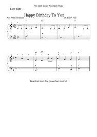 Instrumental solo in g major. M Hill P Hill Happy Birthday To You Sheet Music Printable Pdf Download