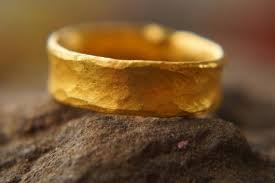 Bangalore refinery 5 gm, 24k (999) yellow gold lakshmi coin by bangalore refinery. 24k Wedding Band 24k Yellow Gold Artisan Hammered Etsy
